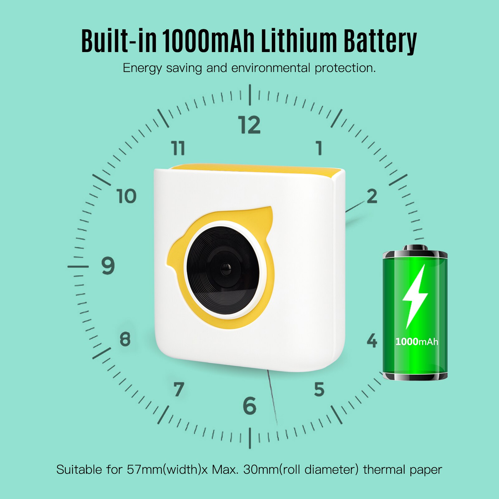 Poooli L8 Mini Pocket Photo Printer All-in-One Portable Wireless BT Thermal Mobile Printer Compatible with Android and iOS