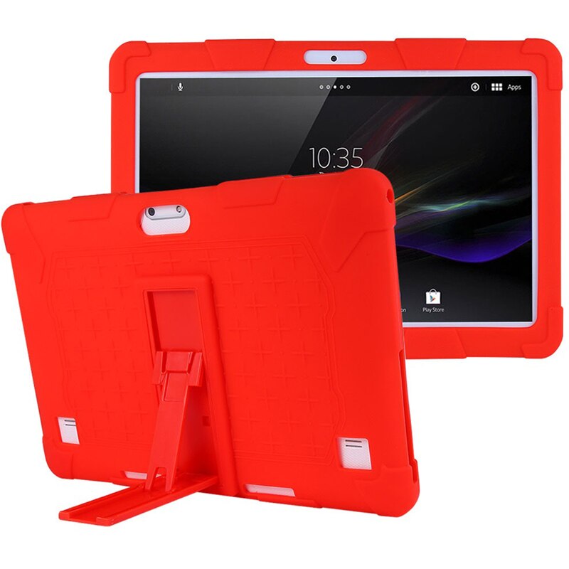 Siliconen hoesje voor beesitto  k102 k105 10.1 inch tablet: Rood