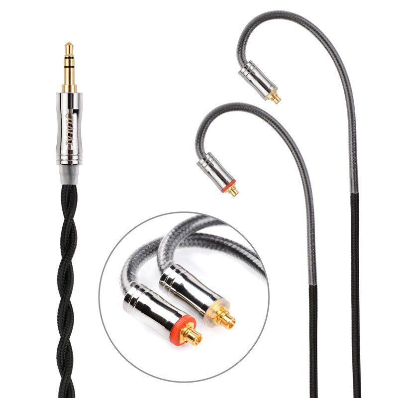 NiceHCK JIALAI JLDT2 Cost Effective OCC HiFi Cable Upgrade Replace Wire 3.5/2.5/4.4mm MMCX/QDC/0.78mm 2Pin For NRA ZEX ZAS DQ6: 3.5mm With MMCX