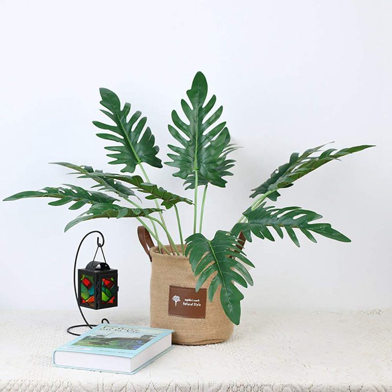 Tropical Palm Leaves for Hawaiian Luau Party Decoration Plants Supplies 4 Counts