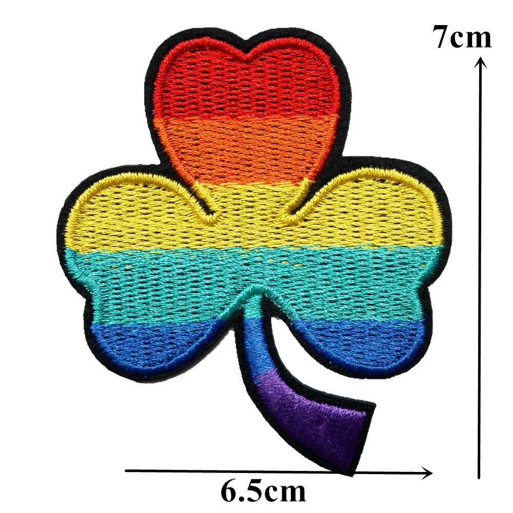 Regnbue fred kærlighed hjerte flag broderede patches sy strygemærker lgbt til tøj gør-det-selv-applikationer håndværksdekoration
