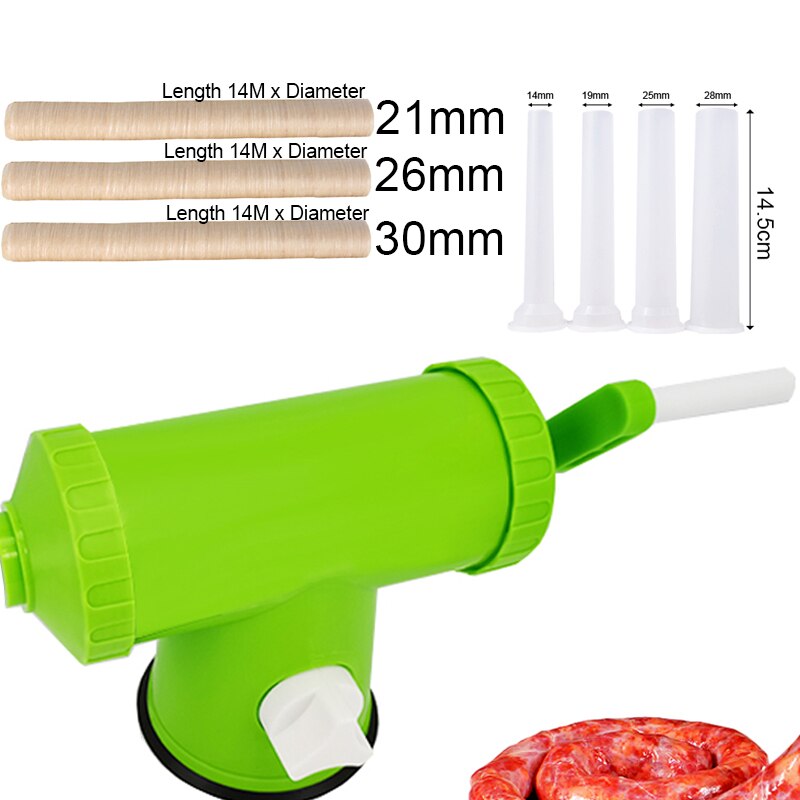 2lbs Wurst Füller Manuelle Wurst Füllung Werkzeug Füller Trichter Rohre Wurst Hersteller Kunststoff Fleisch Füllstoff: 1 Füller 1x212630mm