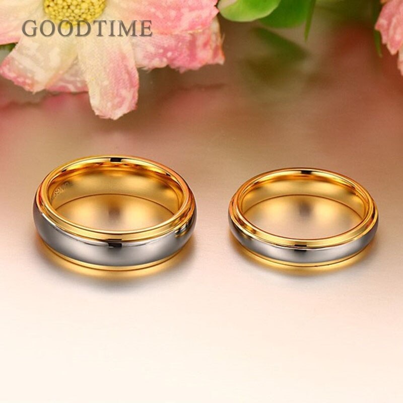 Trendy Couple Ring Tungsten Carbide Rings Wedding Ring For Lover Party Jewelry Engagement Tungsten Ring Anniversary