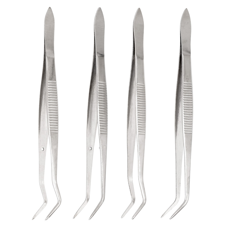 2-teiliges Pinzetten-Set, Gebogen, Edelstahl – ESD-15 Antistatisch, Für Reparaturen