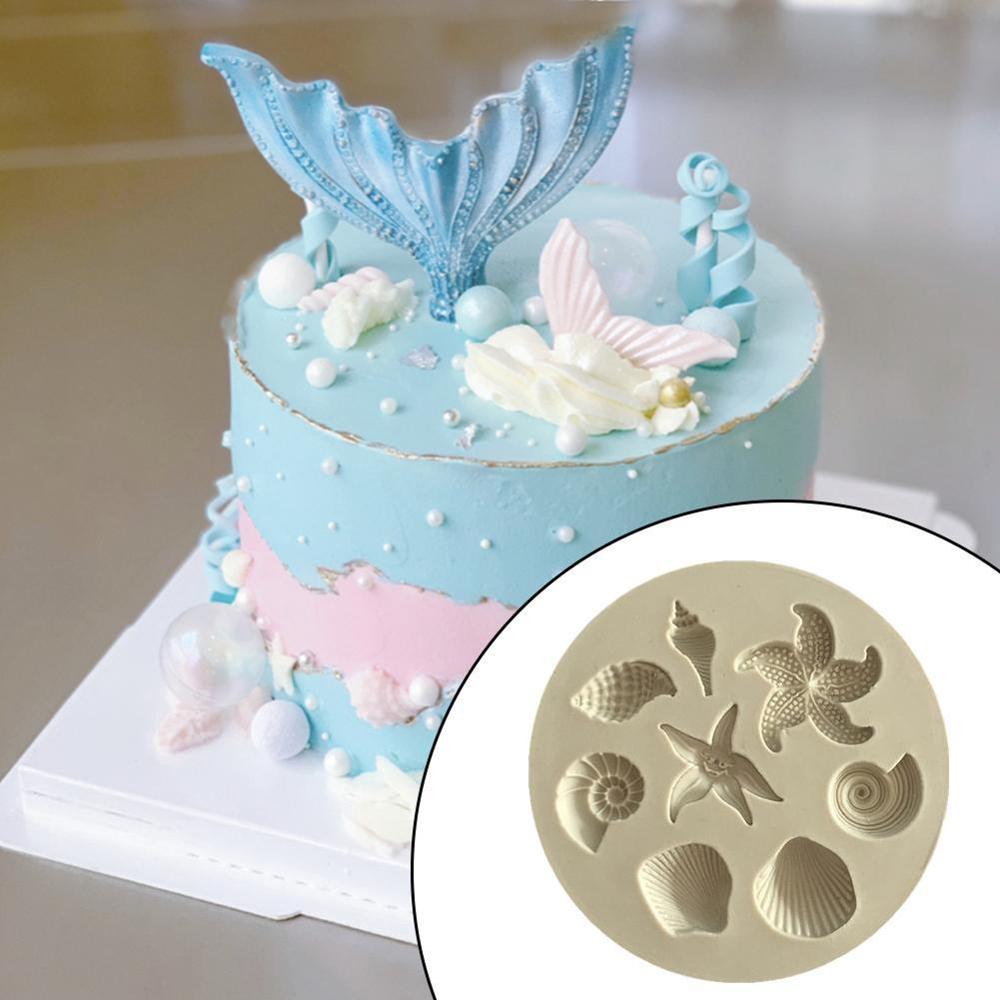 1Pc Schelp Schelp Siliconen Cake Mallen Diy Fondant Taart Decoreren Gereedschappen Gumpaste Chocolade Snoep Zeep Klei Mallen