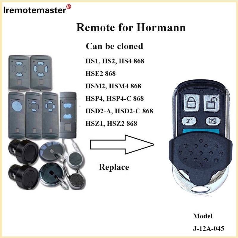 Garagentor-Handsender für Hörmann HSE2-868, HSM4-868, HS4-868, kompatibel mit Hörmann Blue Buttons Garagenfernbedienung