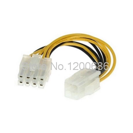 CPU power transfer kabel 4 P pin om 8 P gat 4Pin turn 8Pin stroomkabel P4 om P8 power adapter kabel