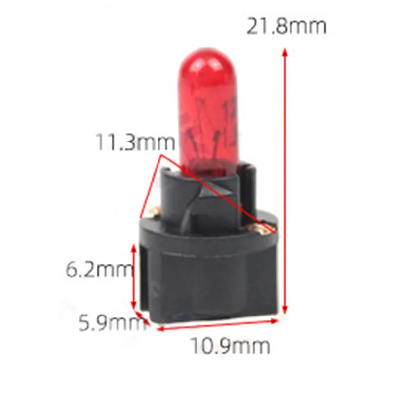 1/5/10 Uds T5 luz LED para coche automóviles diodo emisor de luz instrumento calibre tablero bombillas 12v/24v lámpara Interior de coche