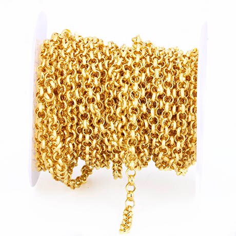 2 m/lot chaîne de collier en métal 3.2/4.8/5.8mm bijoux chaîne en vrac Rhodium/KC or/Gunblack/Bronze Antique pour la fabrication de bijoux: L / WHITE