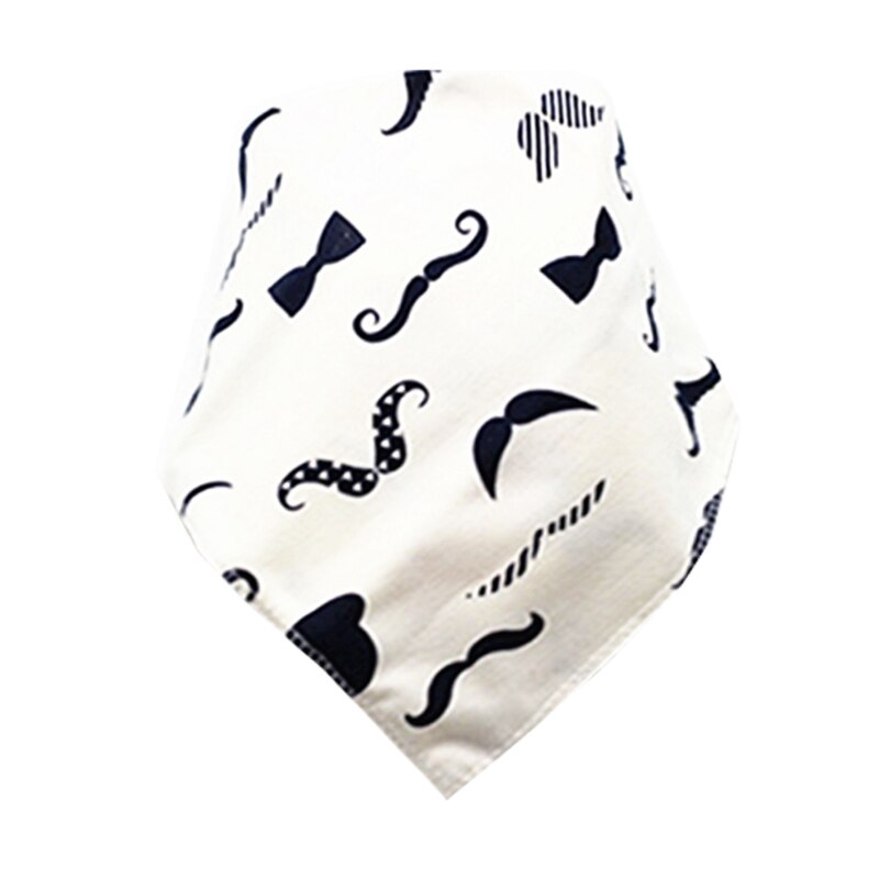 neue Baby Lätzchen Dreieck Doppel Baumwolle Lätzchen Cartoon Print Speichel Handtuch Baby Jungen Mädchen Fütterung Schürze Baumwolle Bandana Lätzchen: WHITE