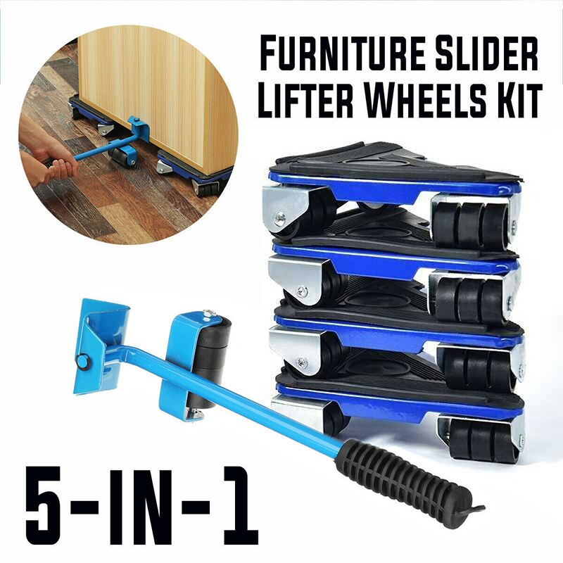 Max Load-Bearing 1000Kg Furniture Transport Lifter Shifter Metal Heavy Duty Stuffs Moving Tool for Household Mover