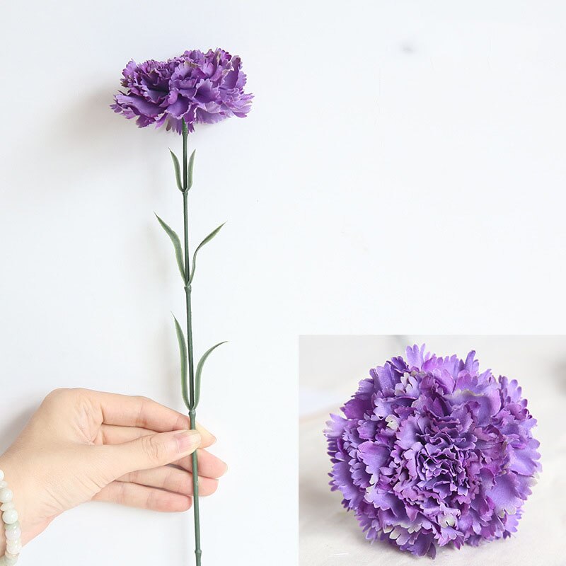 1pcs Mother's Day Teacher's Single Carnation Flower Simulation Rose Bouquet: 5