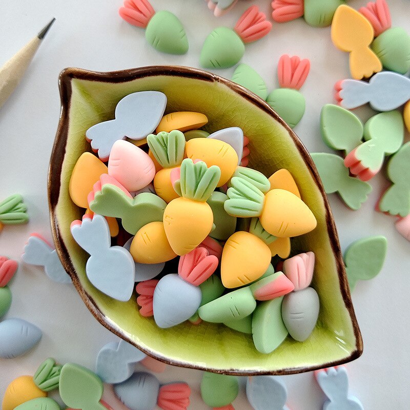 10pcs 19x17mm Cute Pattern DIY Crafts Scrapbook DIY For Home Decor Natural Resin Ornaments Accessories Embellishment