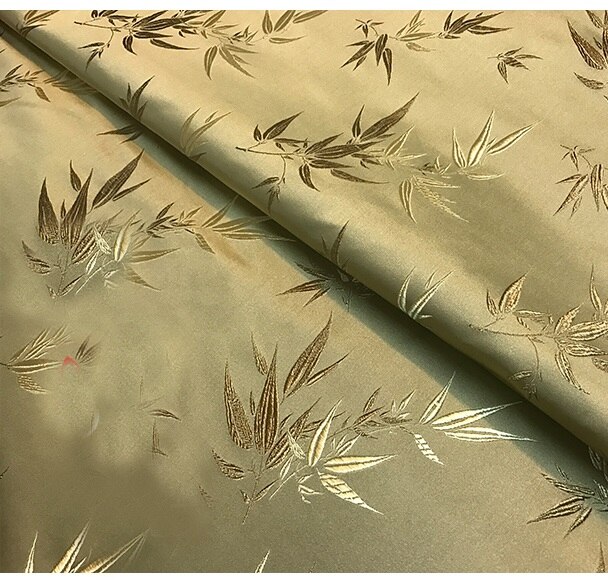 Mylb Bambus blatt stoff imitieren seide Brokat Damast Jacquard Polster Einrichtung Patchwork stoff näHenne Gewebe 75*50cm
