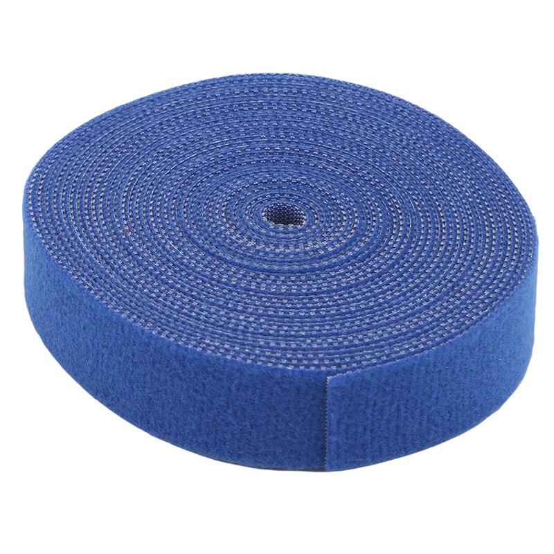 1 Roll 5M Magical Glue Self-adhesive Tape Strap hoop loop strap velcro closure tape scratch roll fastening tape: blue