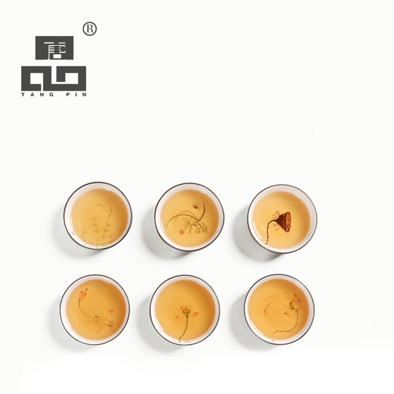 Tangpin keramisk tekopp til puer håndmalte tekopper porselen kinesisk kung fu kopp 45ml