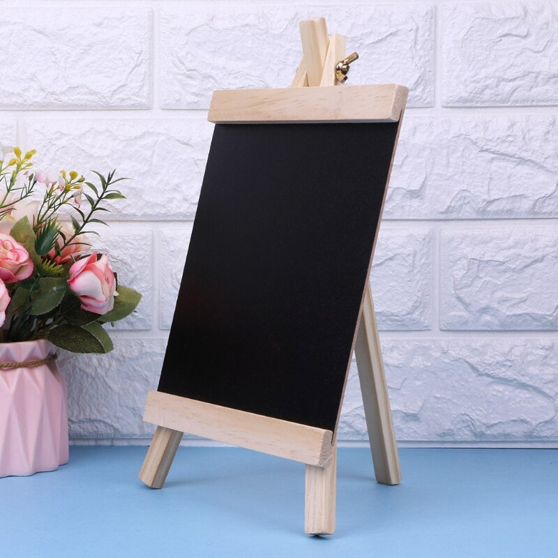 Message Blackboard Pine Wood Easel Chalkboard Wooden Memo Black Board Collapsible Writing Boards