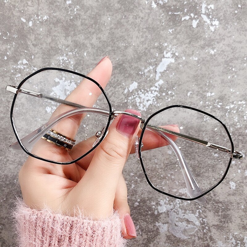 Transparent Computer Glasses Frame Women Men Anti Blue Light Round Eyewear Blocking Glasses Optical Spectacle Eyeglass: color 6