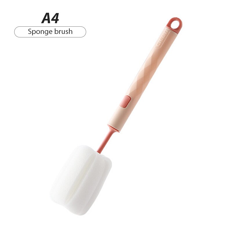 Removable Sponge Baby Cup Bottle Brush Kitchen Cleaning Tool Bottle Cleaning Cleaning Brush Glass Cup Cleaning Brush: Style-04