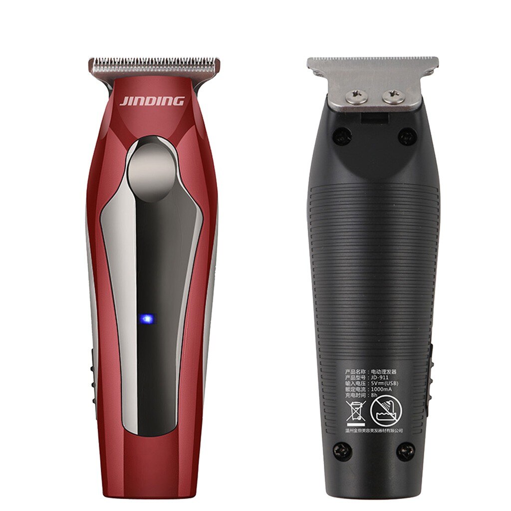 Cutter Hair Fast Electric Hair Clippers Household Adult Children Haircut Power Haircut Combs Set Trimmer Children Hair Clipper: Red