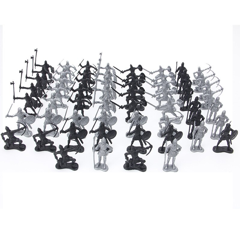 60 krigere i rom figurer model bygning mursten millitær soldat fgures drenge samling legetøj jul: 60 soldater