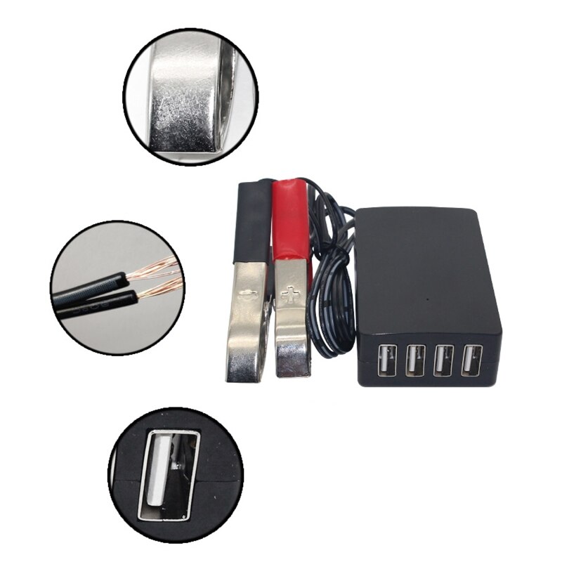 Gleichstromwandler mit batterieclip, 12v-24v to 5v usb-anschlüsse ,  qc3.0 schnellladegeräte, 85dd