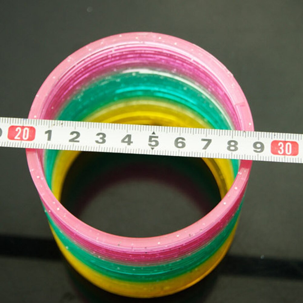 1pcs Rainbow Circle Funny Toys Early Development Educational Folding Plastic Spring Coil Children's Magical Toys