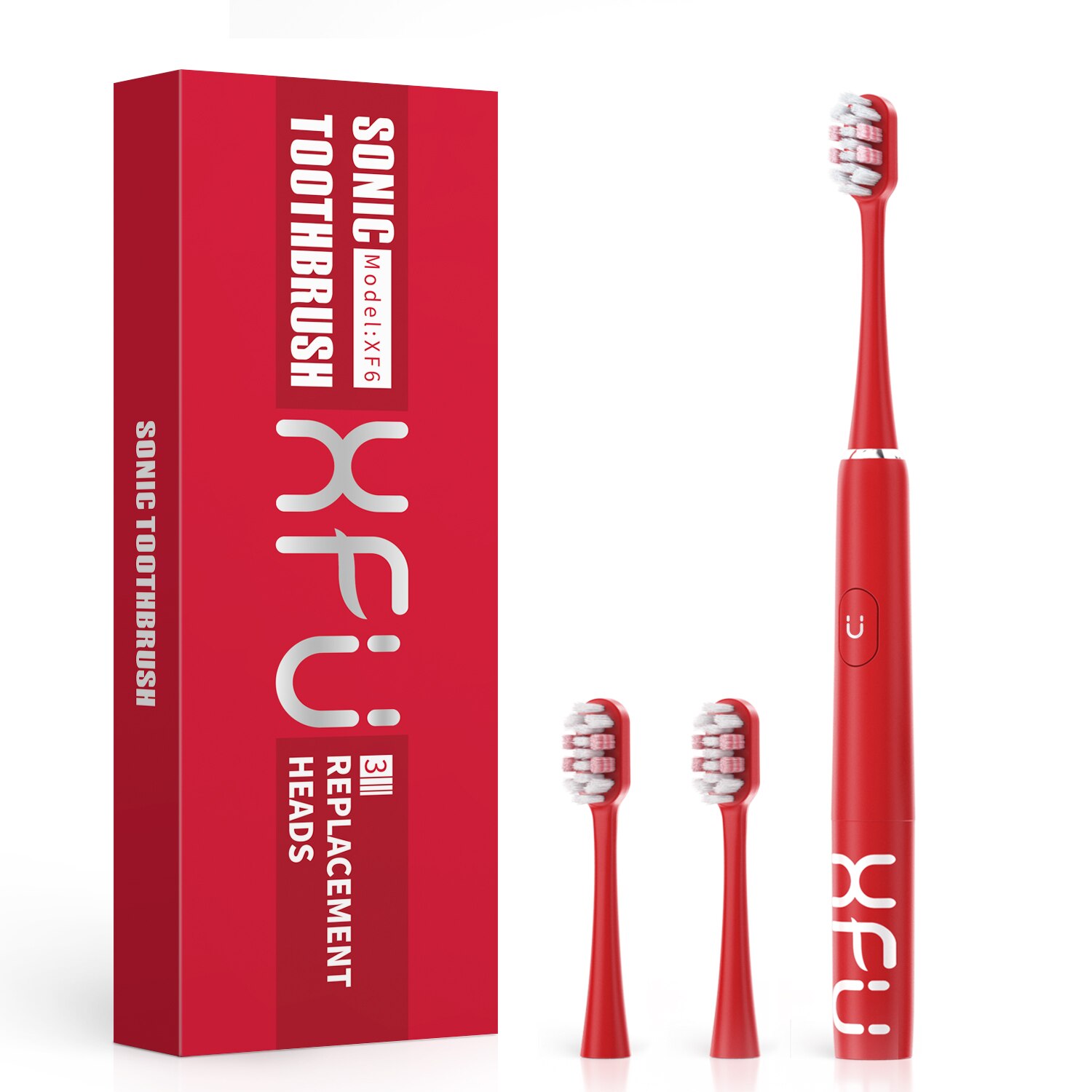Seago Newest Sonic Electric Toothbrush 24000 Times/Min Vibration Stronger Clean 2 Mins Timer AA Battery Power Tooth Brush: Red