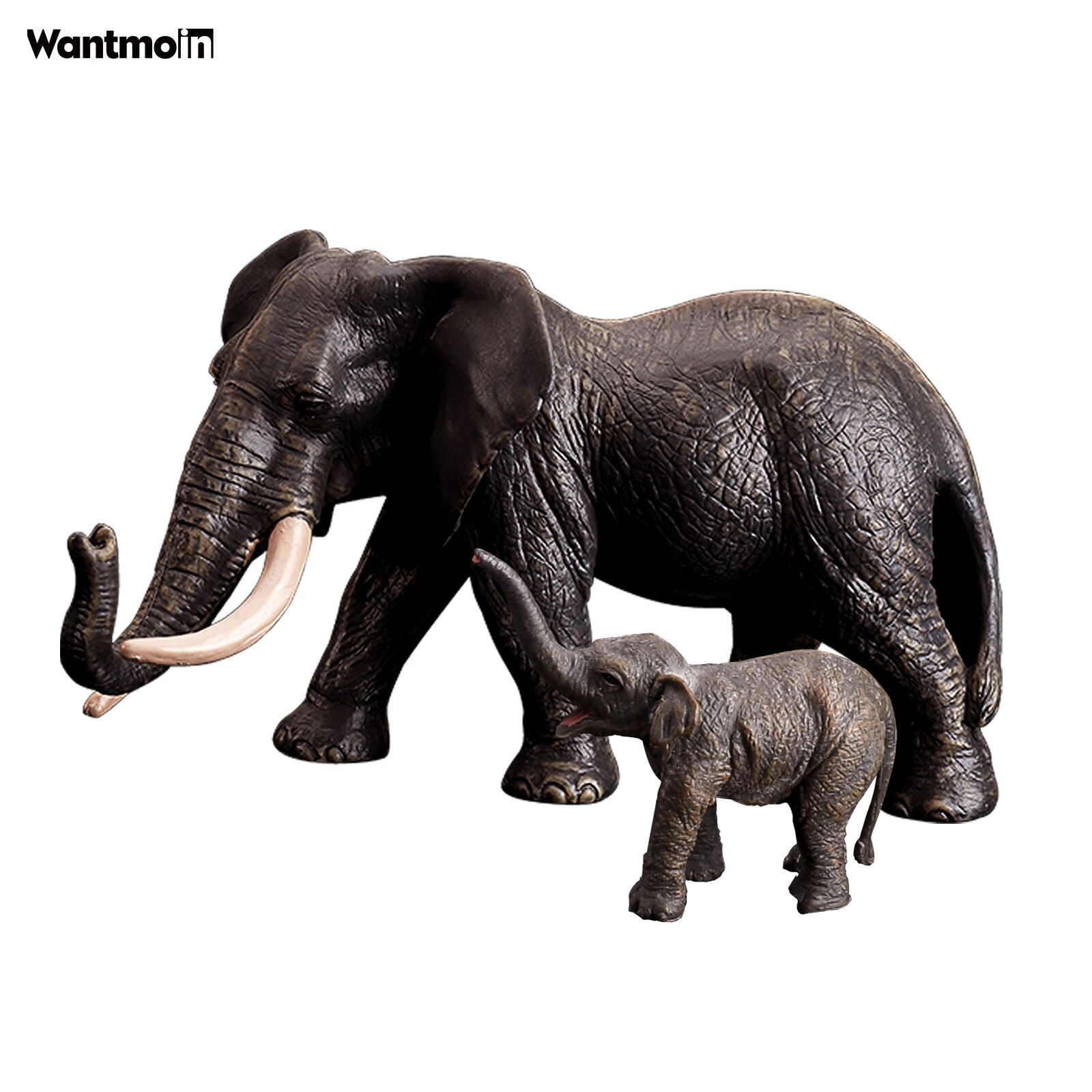 Safari Animals Figures Toys, Realistic Jumbo Wild Zoo Animals Figurines Large- Plastic Playset with Elephant, Giraffe, Lion, etc