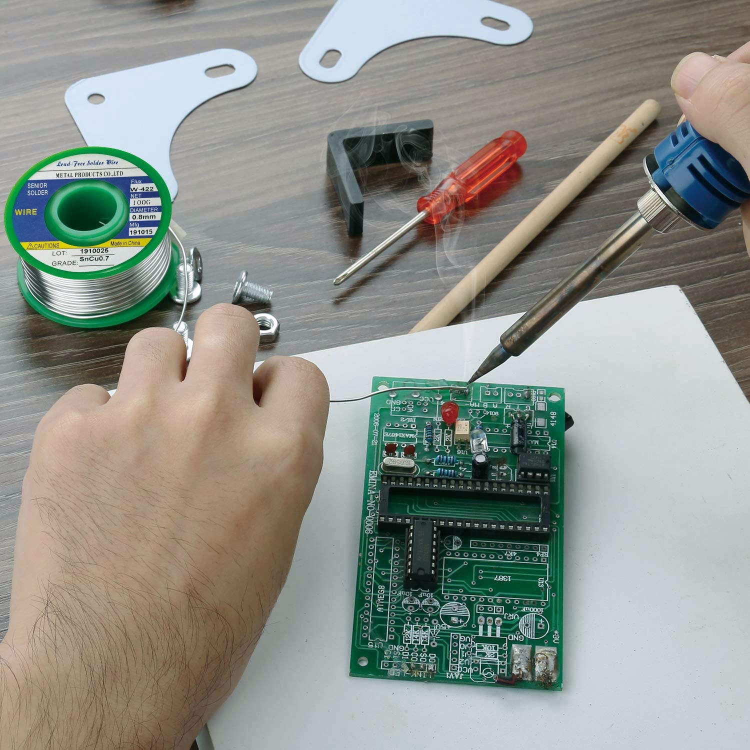 Solder Wire Tin 63/37 soldering Lead-free Low melting 0.8mm Rosin Core Flux1.8%~ 2.4%