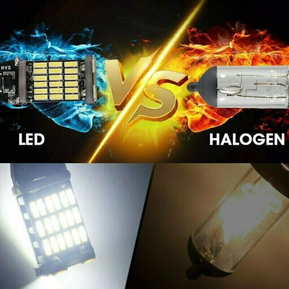 Virheetön takavalo  t15 12v-24v valkoista canbus-lamppua alumiinia polttimot 2 kpl