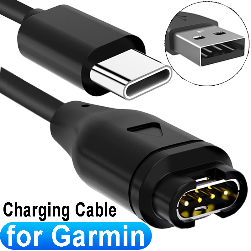 Voor Garmin Horloge Universele USB Type-C Oplader USB-A USB-C Oplaadkabel voor Fenix 5 5S 5X Plus 6 6S 6X Pro 7 7S 7X Opladers