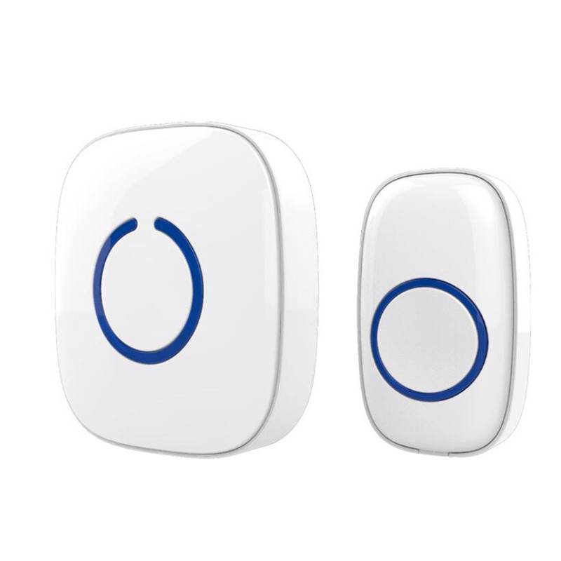 Wireless Doorbell 1 Push-Button Ringer &amp; 1 Chime Receiver 1000 Feet Night Light Waterproof Door Bell Sets