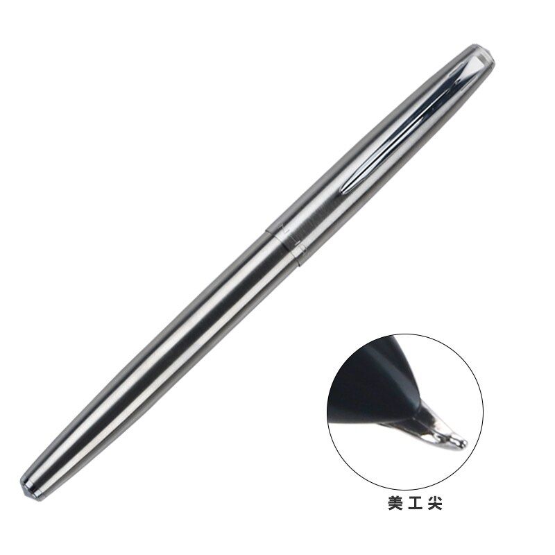 Jinhao 911 Financial Tip 0.38mm Extremely Fine Fountain Pen Stainless Steel Classic Body School Office Writing Stationery: Glossy