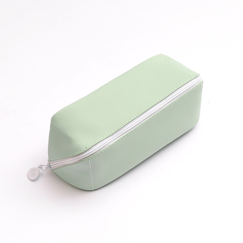 Large Capacity Pencil Case Simple Japanese Pencil Cases Pure Color Estuche Escolar Creativity Estuche Lapices Piornik Szkolny: B Green