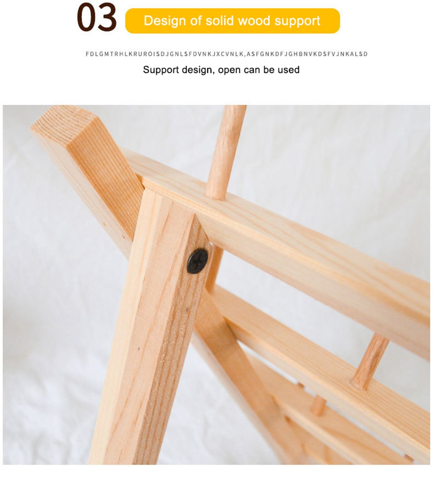 Multifunctional Solid Wood Foldable Wire Rack Sewing Thread Bobbin Practical Simple Holder Practical Embroidery Tool