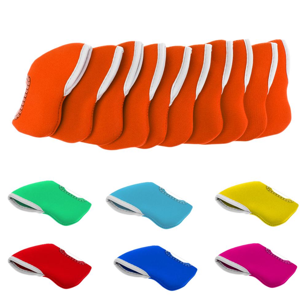 Pakket van  of 10 golfijzers headcovers, wedge headcovers - golfclub ijzerbeschermer - neopreen materiaal - kies kleuren