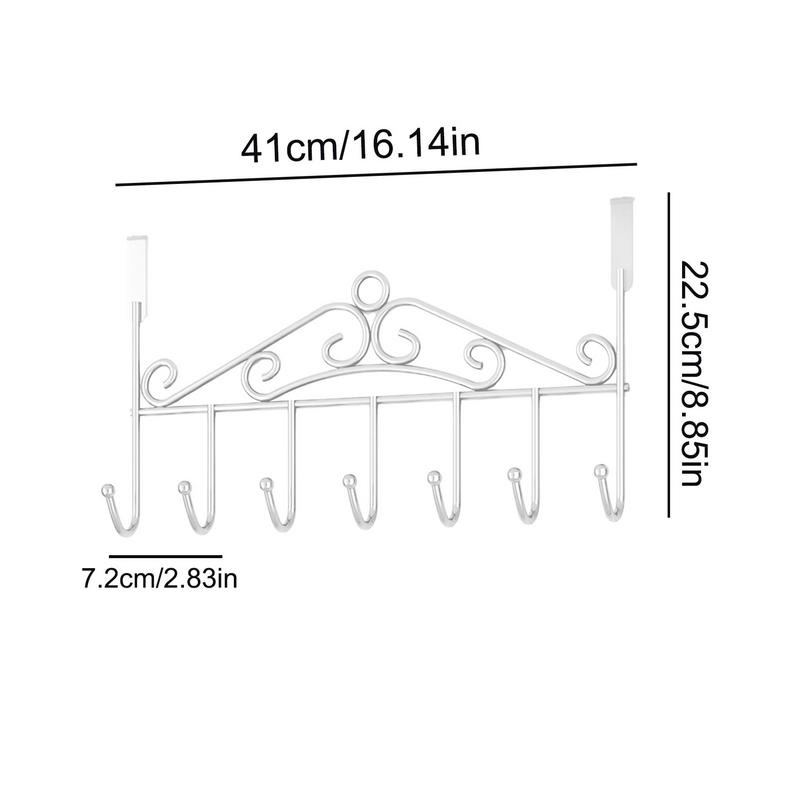 Hooks Over The Door Home Bathroom Organizer Rack Clothes Coat Hat Towel Hanger Bathroom Kitchen Accessories Holder Door Hang