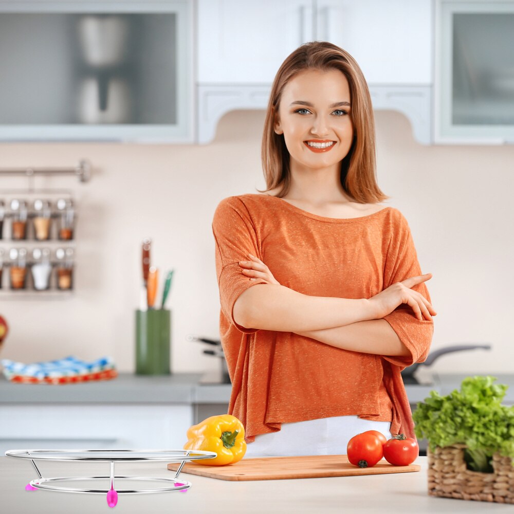 1pc Insulated Heat-proof Alloy Kitchen Gadget Dishes Rack Pan Stand Pot Holder for Table