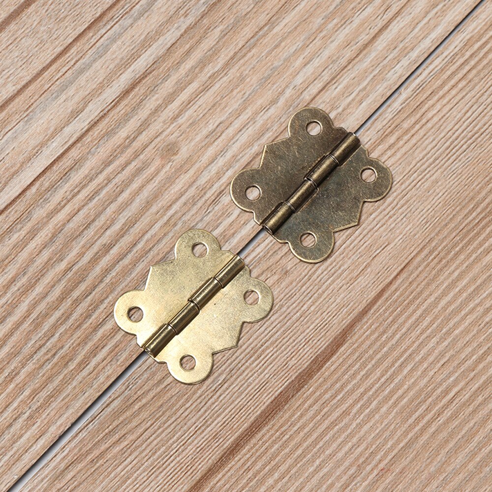 10pcs 180 ° Vlinder Antieke Bronzen Scharnieren Sieraden Houten Doos Wijn Case Decor Scharnier met schroeven Meubels Hardware Meerdere size