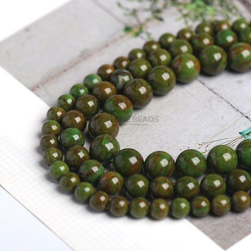 Green Picture Jade Sales GEMtone Beads Phoenix Jade Bead Accessory For Jewelry Making China Factory Price