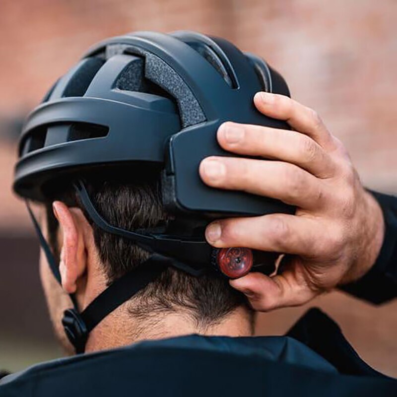 Casco de ciclismo plegable portátil para hombre, para bicicleta de montaña, para Ciudad y carretera, ligero con luz trasera