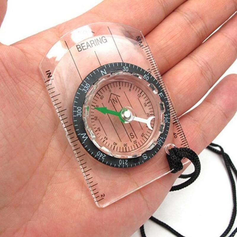 All In One Outdoor Hiking Camping Baseplate Mini Compass Compass Mm Map Scale Ruler Multifunctional Equipment