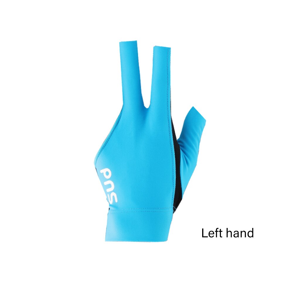Pns billard pool cue handsker sort / rød / blå venstre højre hånd holdbare komfortable handsker handsker billard tilbehør: Blå venstre