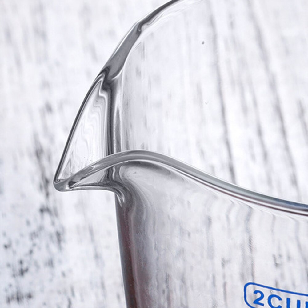 250/500ml glas varmebestandigt glas målekop mælkeskala mikrobølgeovn målekande målekopper køkkenredskaber