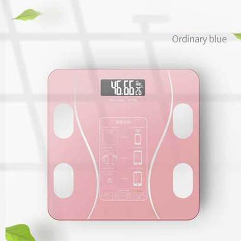 Lichaamsvet Schaal Bluetooth Bmi Body Weegschalen Slimme Draadloze Digitale Badkamer Weegschaal Lichaamssamenstelling Analyzer Weegschaal: Roze