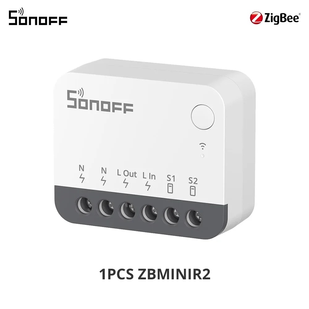 SONOFF ZBMINIL2 ZigBee draadloze schakelaar (geen neutrale kabel vereist) 2 Pack, 2-weg ZigBee