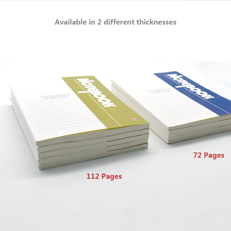 5 PCS Notebook For Students diary, homework, classroom taking notes, A5 size lined pages 75 GSM 112 / 72 pages optional