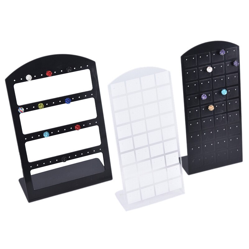 Sieraden display standaard met 24/48/72 gaten, organizer houder, plastic oorbellen display case