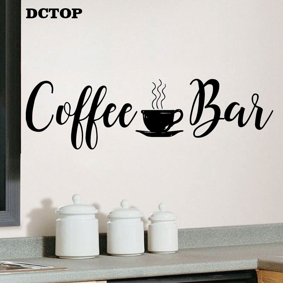 Stickers muraux de Bar café | Autocollants de salon, cuisine, réfrigérateur, magasin de café, Vinyls, décoration murale pour la maison, bricolage